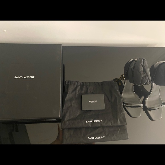 OPYUM SANDALS IN PATENT LEATHER GOLD-TONED HEEL - Picture 5 of 8